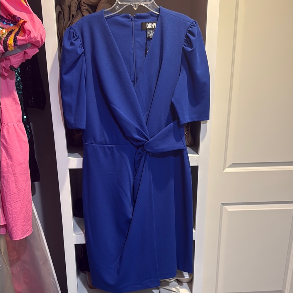 DKNY Royal Blue Midi Dress